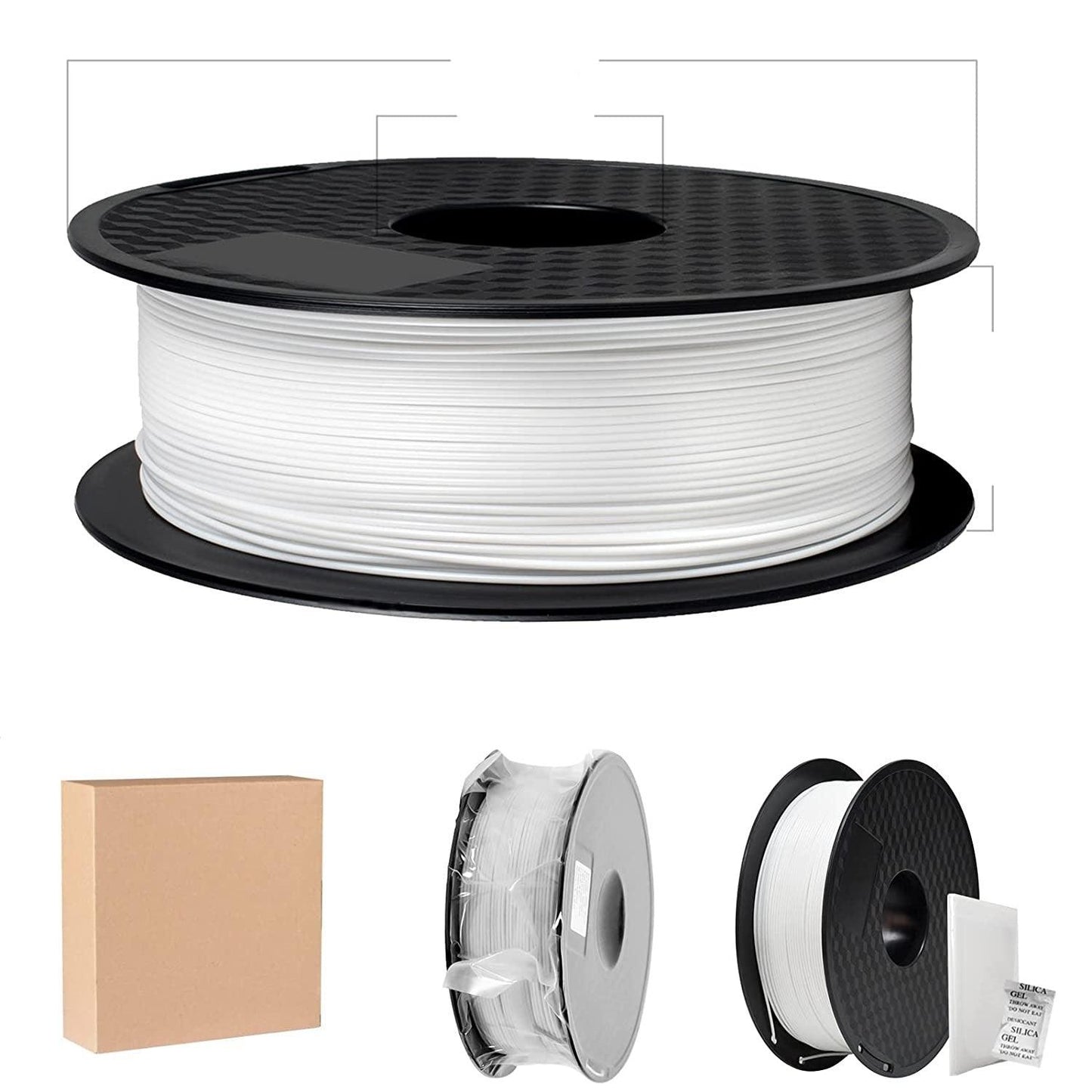 1.75mm Shine Silk Metallic PLA Filament 1kg(2.2 lbs) For FDM 3D Printer Material Spool - Prinko
