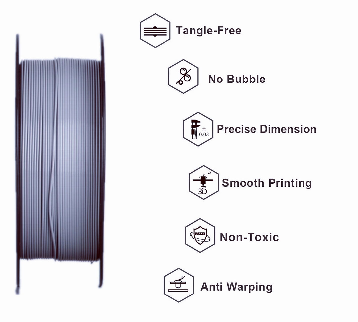 1.75mm PLA Filament 1kg(2.2 lbs) For FDM 3D Printer Material Spool