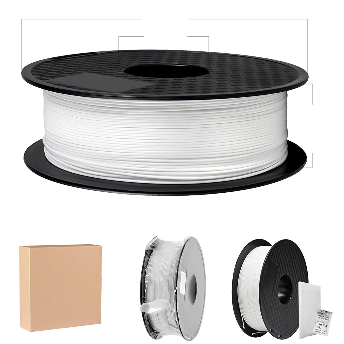 1.75mm PLA Filament 1kg(2.2 lbs) For FDM 3D Printer Material Spool