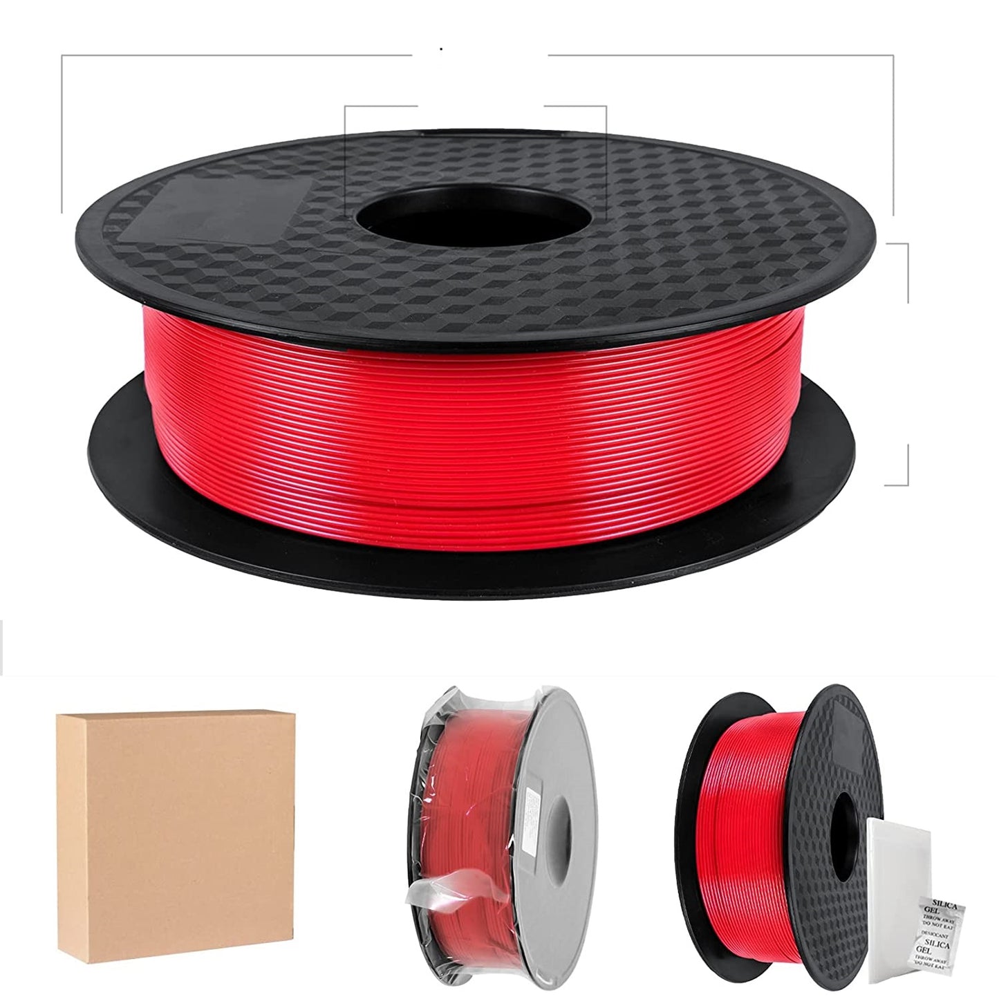 1.75mm PLA Filament 1kg(2.2 lbs) For FDM 3D Printer Material Spool