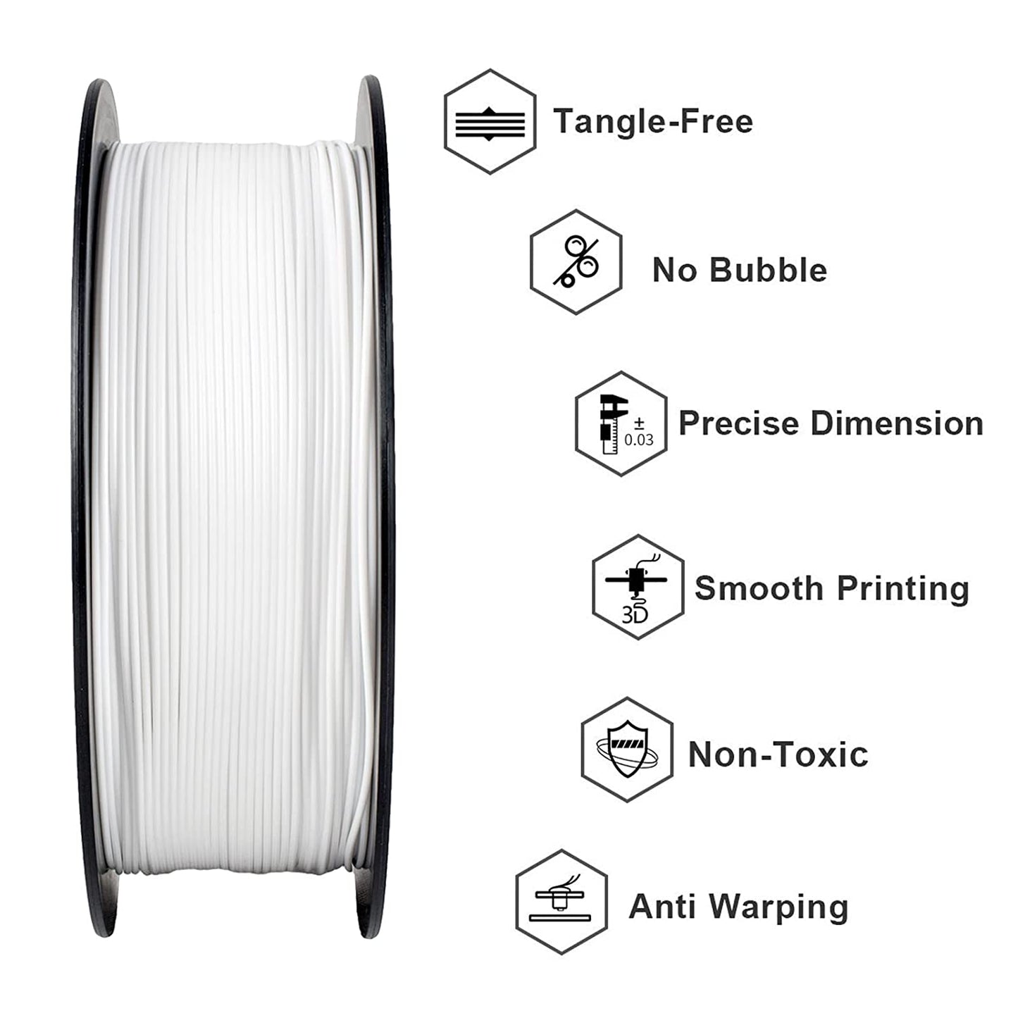 3D Printer PETG Filament 1.75mm 1KG Spool High toughness Multi Color