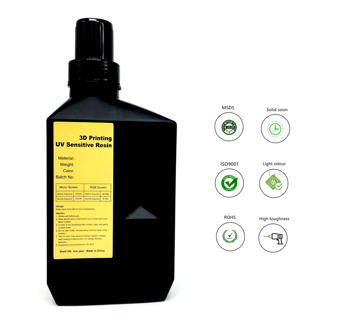 High Tem-Resistant Resin 3D Printer UV Sensitive LCD UV-Curing Photopolymer