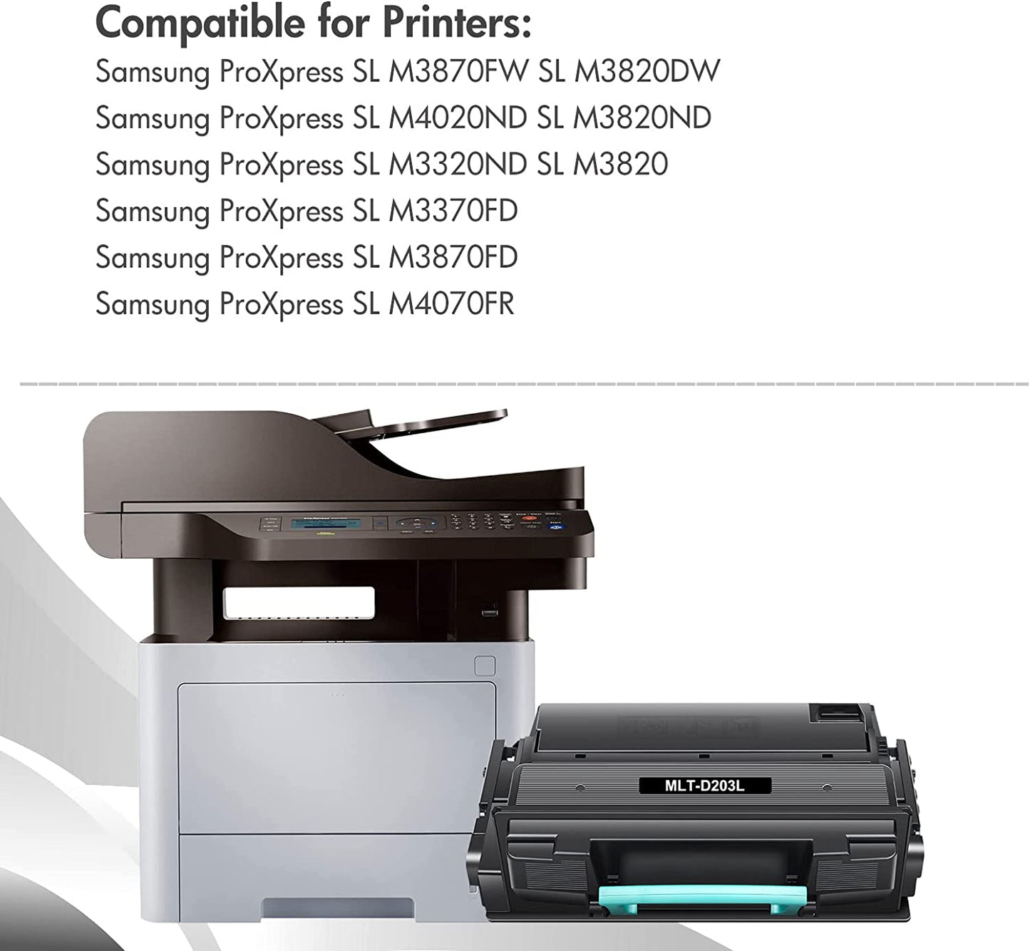Compatible Samsung MLT-D203L High-Yield Black Compatible Toner Cartridge