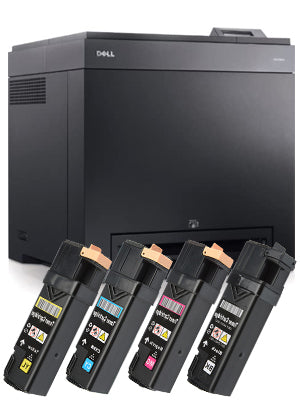 Remanufactured Toner Cartridges for Dell 2150 Printer 4 Pack High Yield