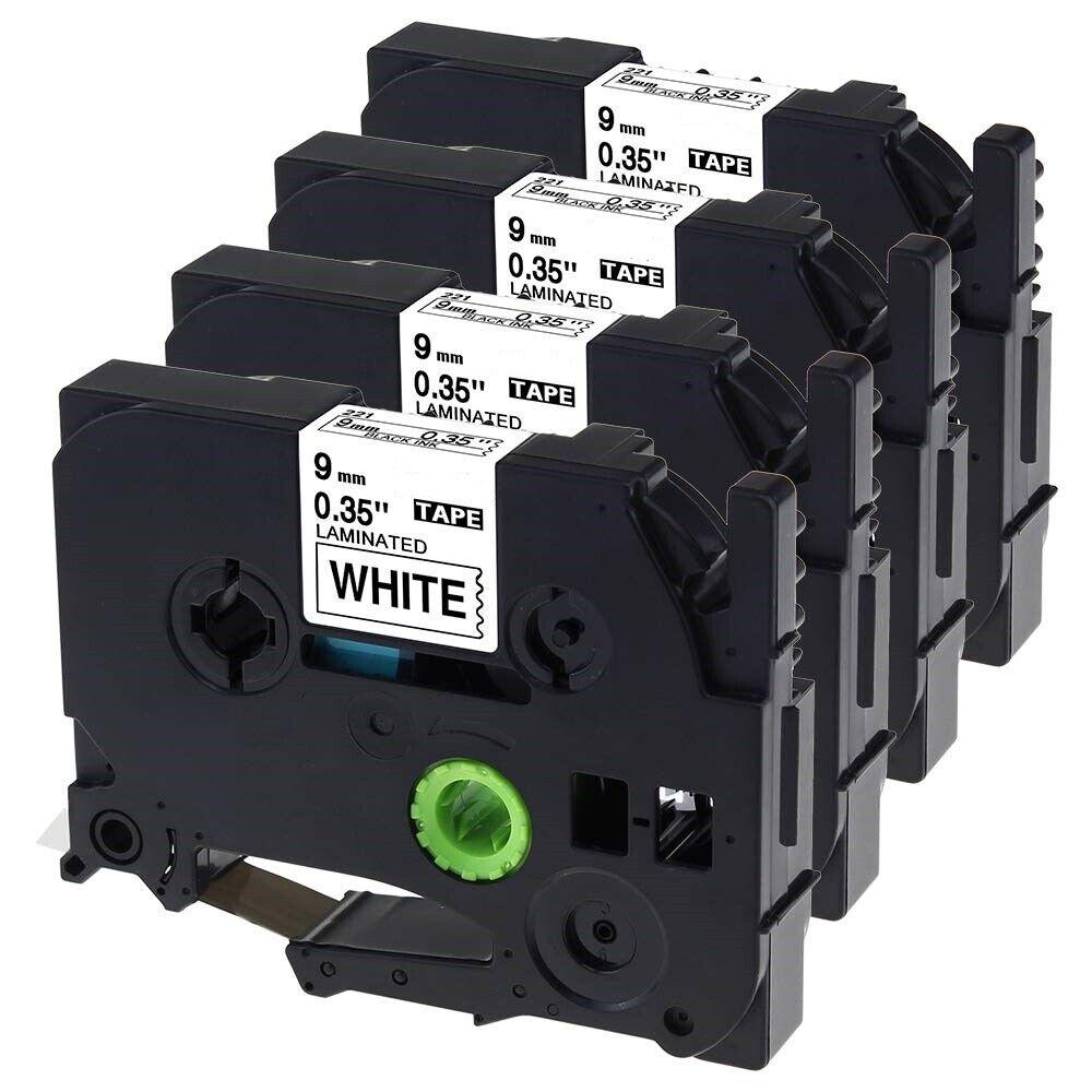 Compatible Label Maker Tape for Brother P-touch TZe-221(Black on White) 9mmx8mm 0.35"W - Prinko