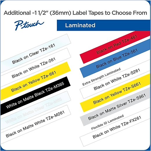 Compatible Label Maker Tape for Brother P-touch TZe 36mmx8mm 1.5" x 26' - Prinko