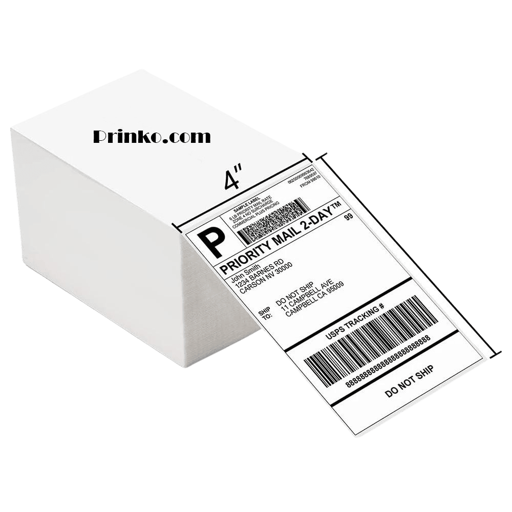 Direct Thermal Labels 4” x 6” Fanfold Thermal Shipping Labels. - Prinko