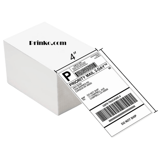 Direct Thermal Labels 4” x 6” Fanfold Thermal Shipping Labels. - Prinko