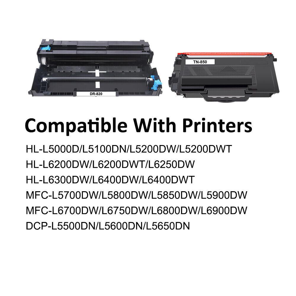 DR820 TN850 Toner Drum Compatible With Brother MFC-L6700DW HL-L6200DW - Prinko