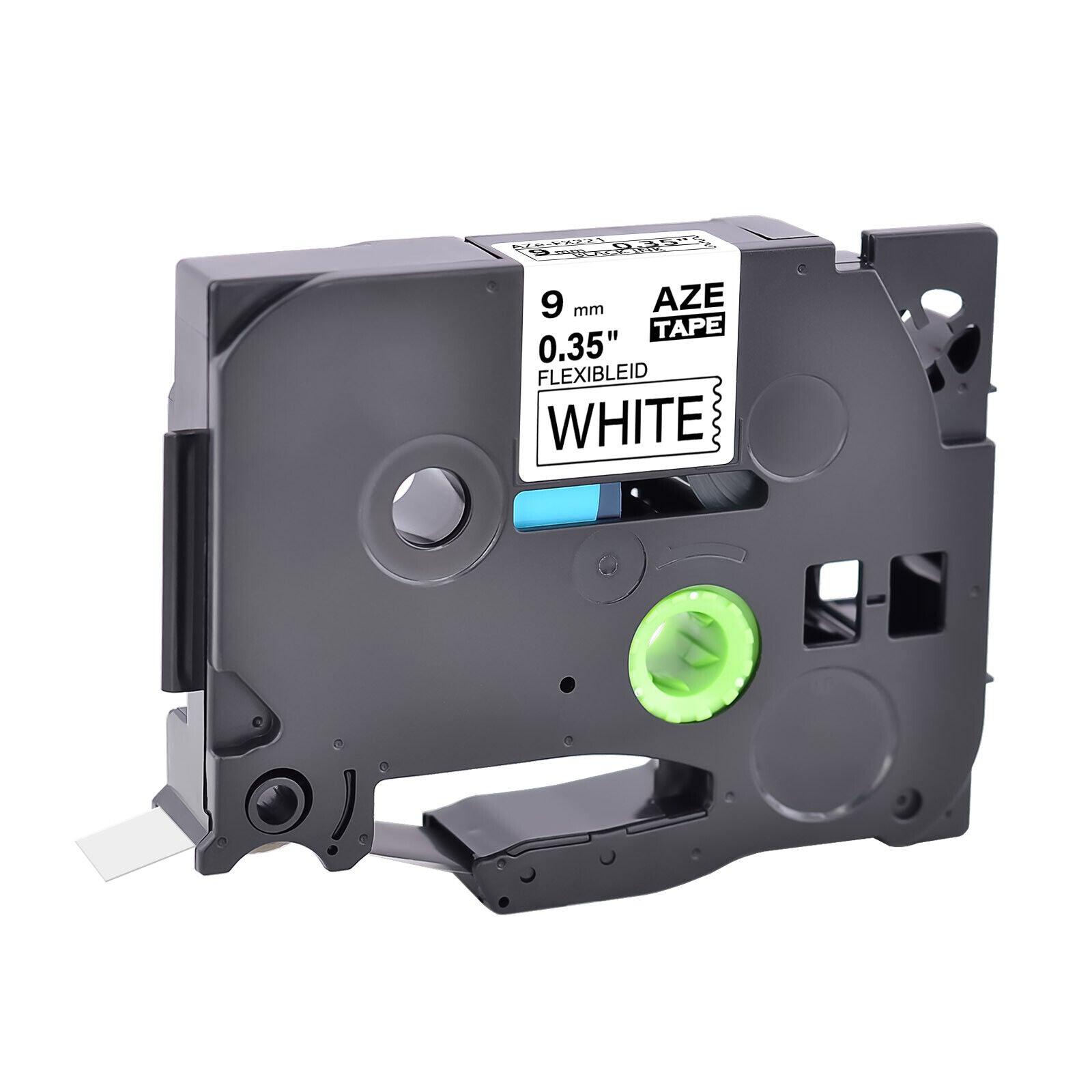 Flexible ID Tape Compatible Label Maker Tape for Brother P-touch TZe-FX 9mmx8mm 0.35"W - Prinko