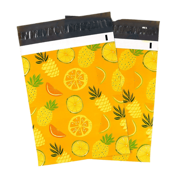 Pineapple & Orange Design Poly Mailers Shipping Envelope Mailer 10