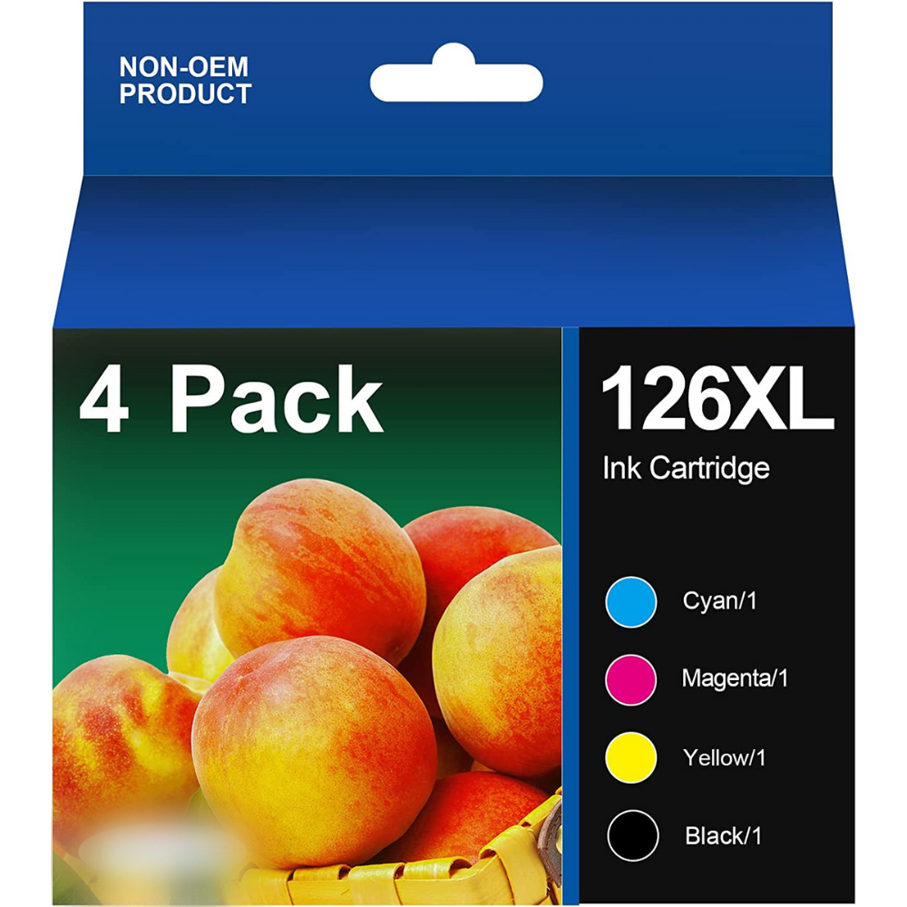 Epson 126 Remanufactured Ink Cartridge, Inkjet - Black, Cyan, Magenta, Yellow