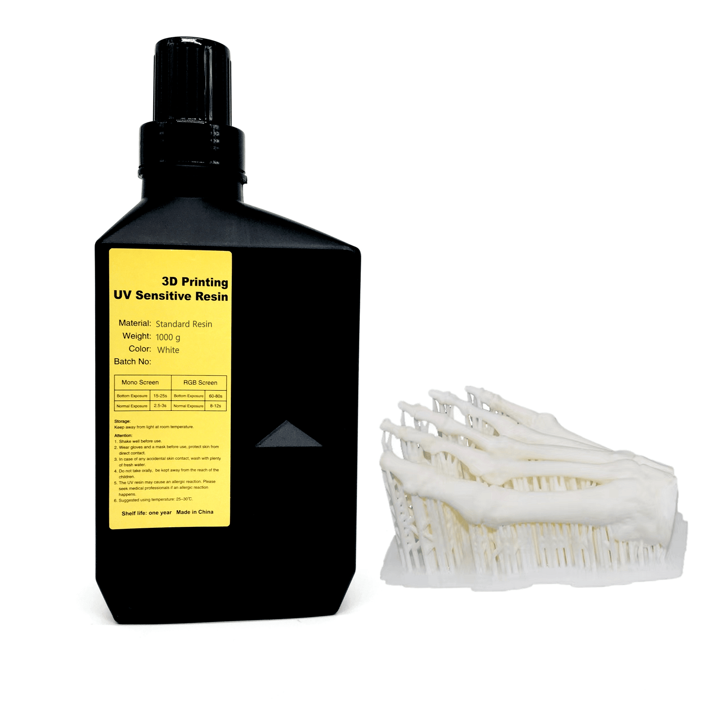 Standard 3D Printer UV Sensitive Resin LCD UV-Curing Photopolymer Resin 1000g - Prinko