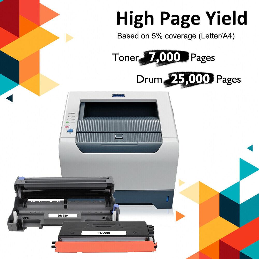 TN580 Toner DR520 Drum Compatible With Brother HL-5250DN 5240 MFC-8470DN 8670DN - Prinko