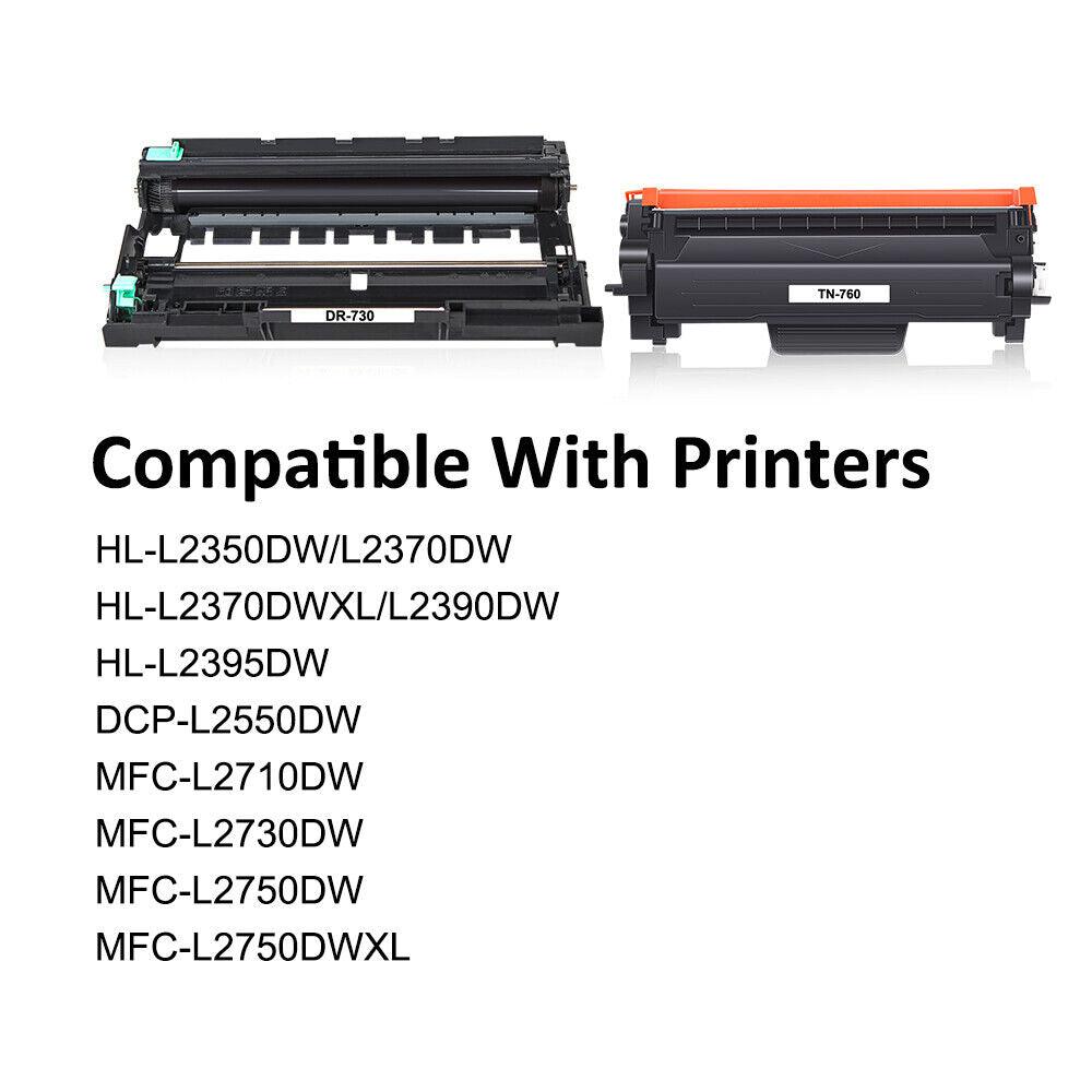 TN760 Toner DR730 Compatible With Brother MFC-L2710DW MFC-L2750DW DCP-L2550DW - Prinko