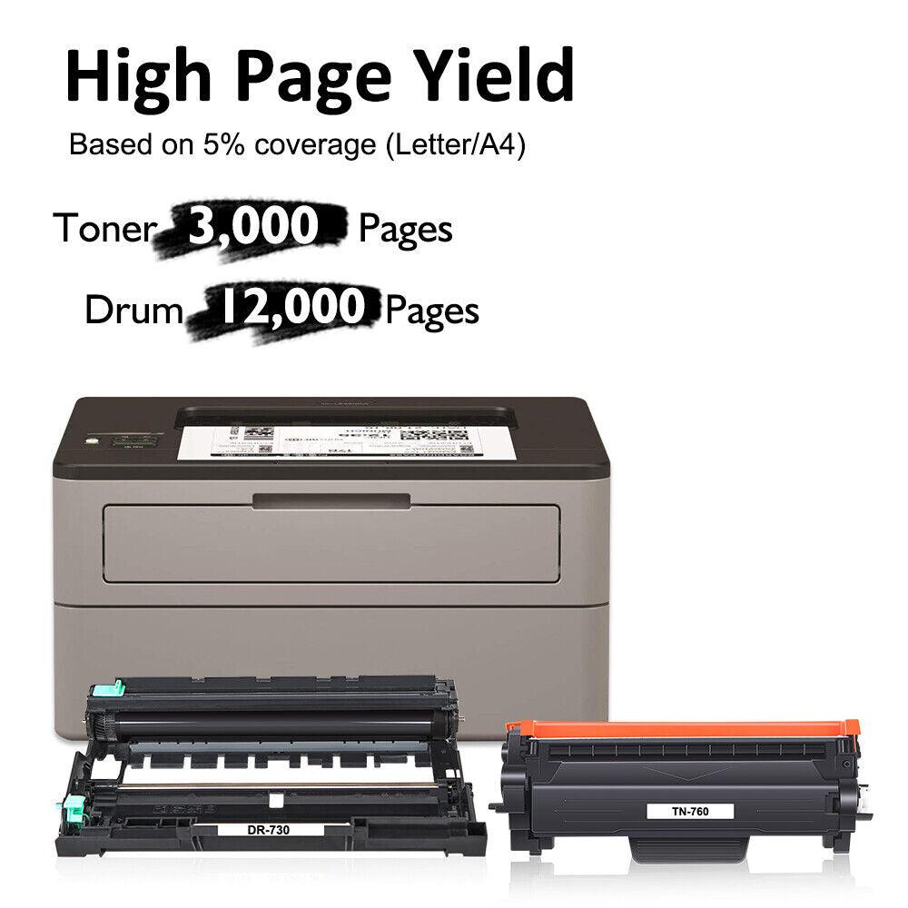 TN760 Toner DR730 Compatible With Brother MFC-L2710DW MFC-L2750DW DCP-L2550DW - Prinko