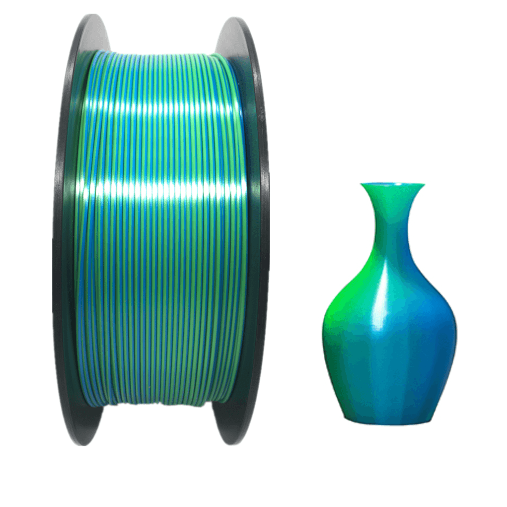 1.75mm Shine Silk Metallic PLA Filament 1kg(2.2 lbs) for FDM 3D Printer Material Spool Ombre Blue