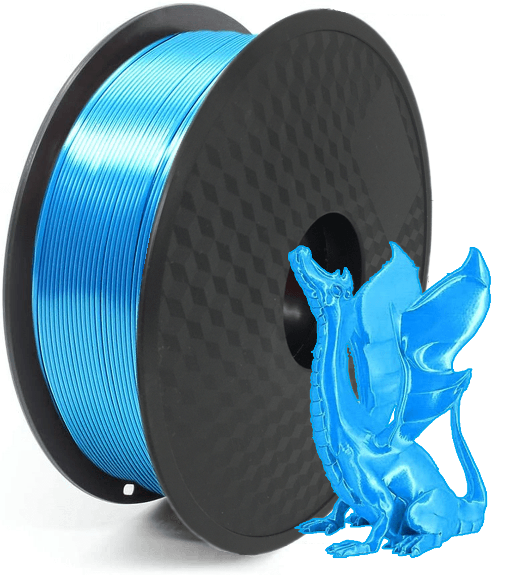 1.75mm Shine Silk Metallic PLA Filament 1kg(2.2 lbs) for FDM 3D Printer Material Spool Shinny Blue