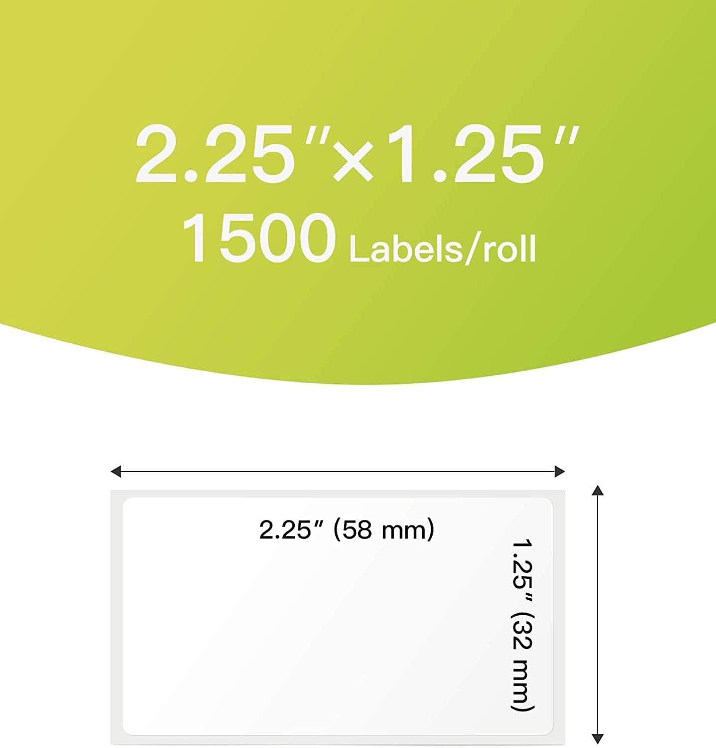 BETCKEY - 57mm X 51mm(2,25 In X 2 In) Perforées Étiquettes Thermiques Pour Code-Barres Et Adresse Compatible Avec Les Imprimantes Zebra Et Autres [2 Rouleaux/1400 Étiquettes - 4