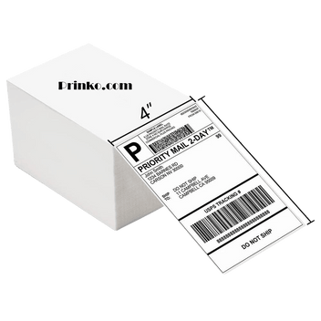 Direct Thermal Labels 4” x 6” Fanfold Thermal Shipping Labels. - Prinko