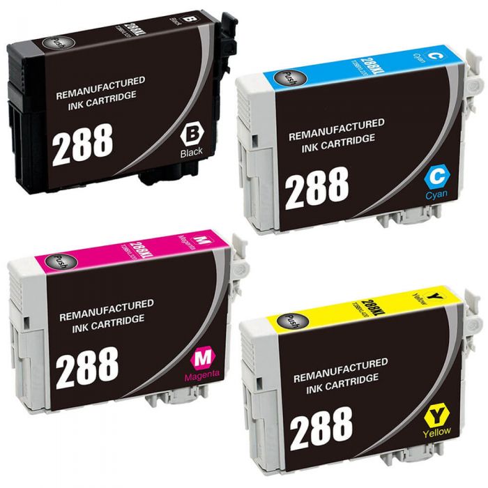 Epson T288 Remanufactured high yield Ink Cartridge, Inkjet - Black, Cyan, Magenta, Yellow