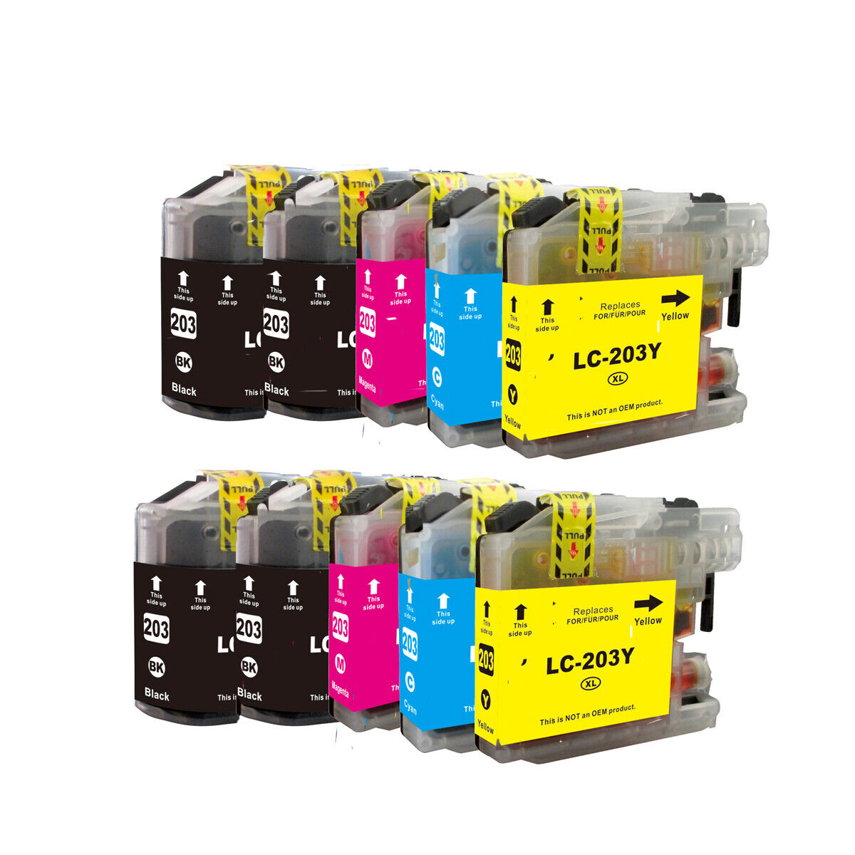 Brother Compatible LC203 Ink Cartridge (Black, Cyan, Magenta, Yellow, 4-Pack)