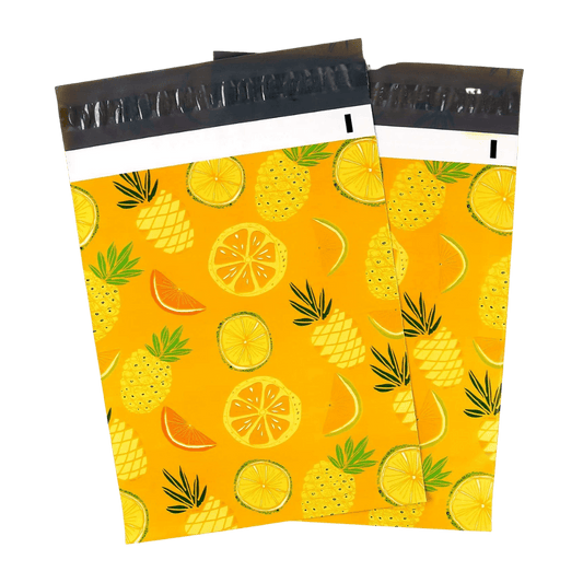 Pineapple & Orange Design Poly Mailers Shipping Envelope Mailer 10"x13" - Prinko