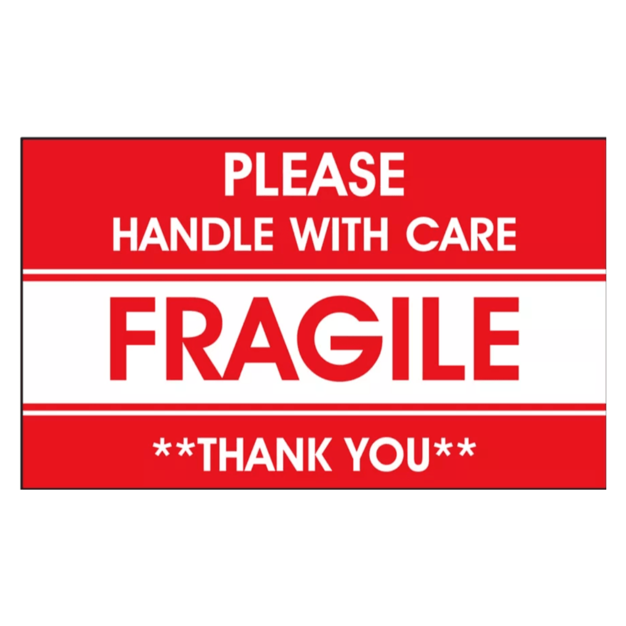 "Please Handle with Care/Fragile/Thank You" Label - Prinko