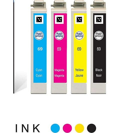 Epson T069 Remanufactured Ink Cartridge, Inkjet - Black, Cyan, Magenta, Yellow